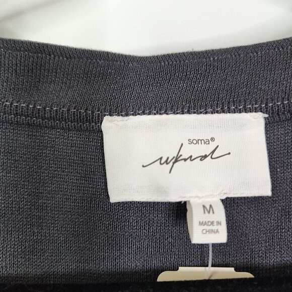 NEW SOMA WKND MEDIUM SLEEVELESS TOP SANDWASH EASY TANK GRAY INK # 5703041 - Picture 4 of 8